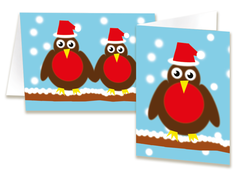 A5 Portrait or Landscape Christmas Cards x 5 (210mm x 148mm)